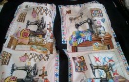 Vintage Style Sewing Machine Theme Apron