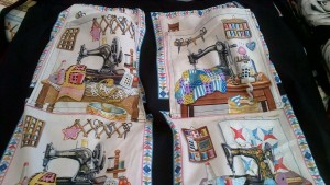 Vintage Style Sewing Machine Theme Apron 1 Vintage Style Sewing Machine Theme Apron