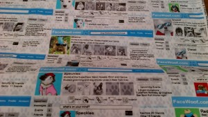 Facewoof Fabric, Pure Cotton Quilt/Craft Fabric x 1 metre 1 Facewoof Fabric, Pure Cotton Quilt/Craft Fabric x 1 metre