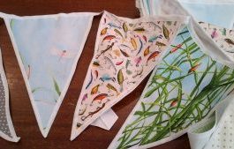 Beautiful Summer Garden Bunting, Large Flags