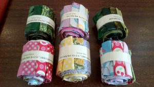 Mini Fabric Jelly Rolls - Assorted Colours 1 Mini Fabric Jelly Rolls - Assorted Colours