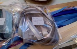 Double Faced Satin Ribbon Bag, 'Papillon'