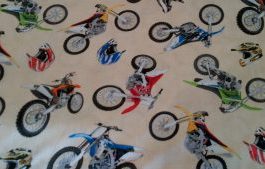 Motorbikes, Scramblers & Helmet Fabric Quilt Cotton Fabric Fat Quarter