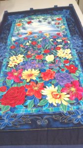 Quilt Panel Kit, Arts & Crafts Style, Spring Flowers 'Tiffany'