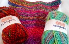 Adriafil Self-Striping Wool Yarn Pintau, Aran Weight, Red Mix